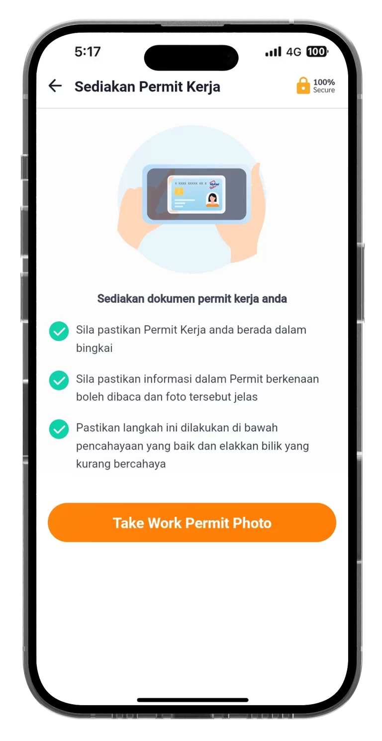 4. Untuk bukan warganegara, sila lampirkan permit kerja untuk pengesahan