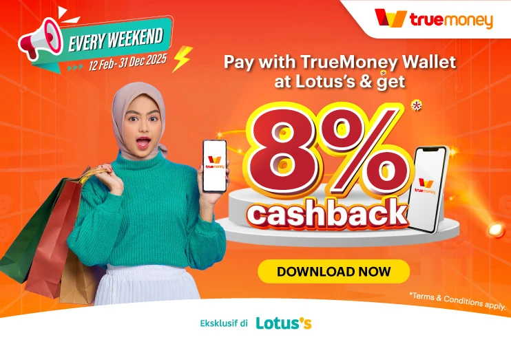 8% Weekend Cashback At Lotus’s!