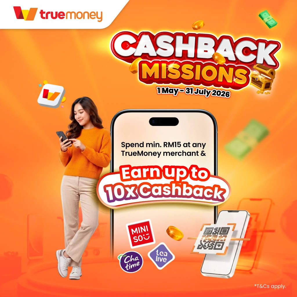 #3 Berbelanja RM15 di mana-mana Rakan Niaga TrueMoney
*Tidak termasuk pembayaran DuitNow QR, dan perbelanjaan di Lotus's dan BHPetrol 
*Maksima 10 kali penebusan bulanan.