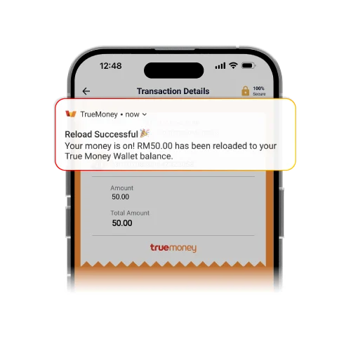 Reload Successful Notification