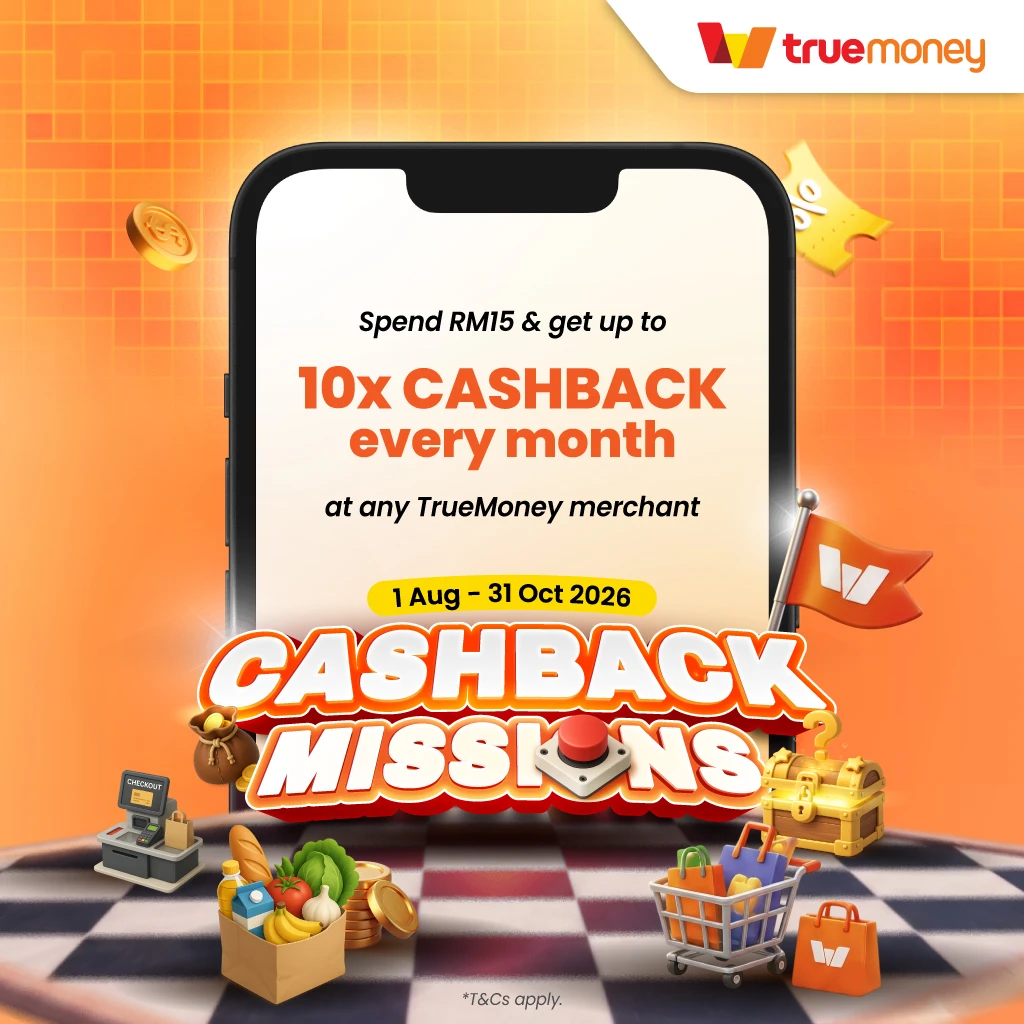 #3 Min. RM15 spend at any TrueMoney Merchants